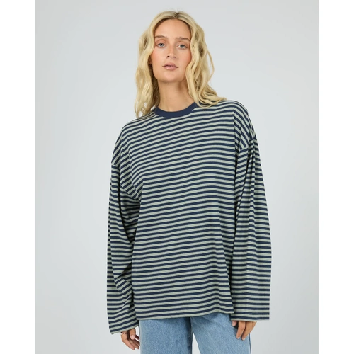 All About Eve Paloma L/S Stripe Tee - Sage