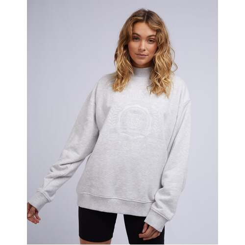 All About Eve Leisure High Neck Sweater - Snow Marle
