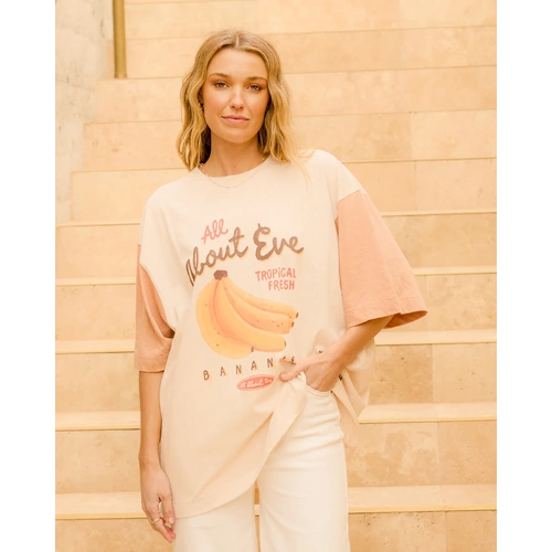 All About Eve Tropical Oversized Tee - Vanilla