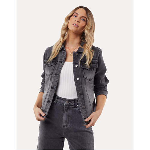 All About Eve Brooklyn Jacket - Washed Black [Size : 12]