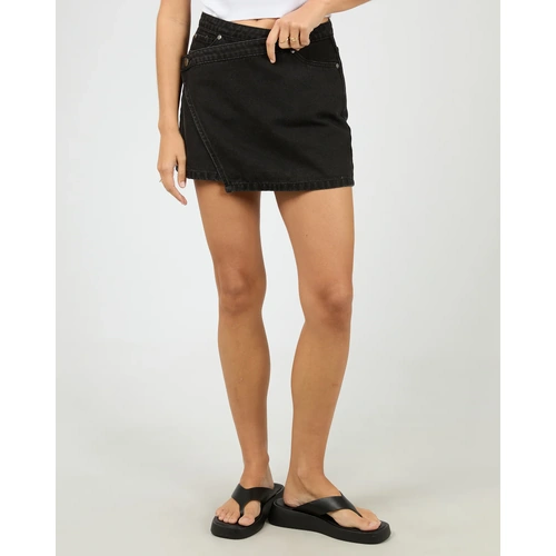 All About Eve Lenni Mini Skort - Washed Black