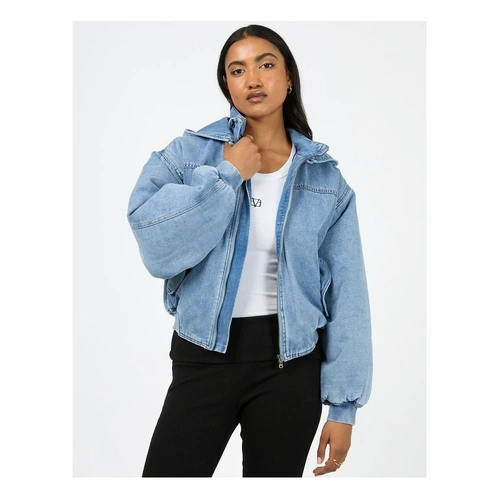 All About Eve Max Bomber - Light Blue