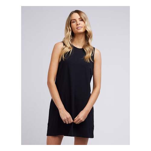 All About Eve AAE Linen Tank Dress - Black [Size: 10]
