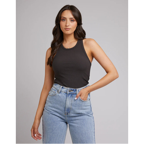 All About Eve Eve Rib Baby Tank - Charcoal