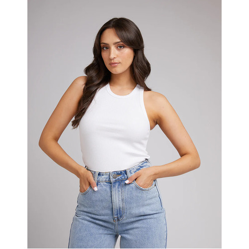 All About Eve Eve Rib Baby Tank - White