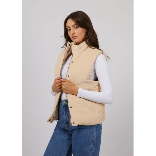 All About Eve Cali Cord Vest - Vintage White [Size: 12]