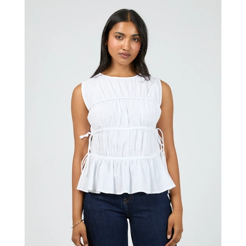 All About Eve Lou Lou Tie Top - White