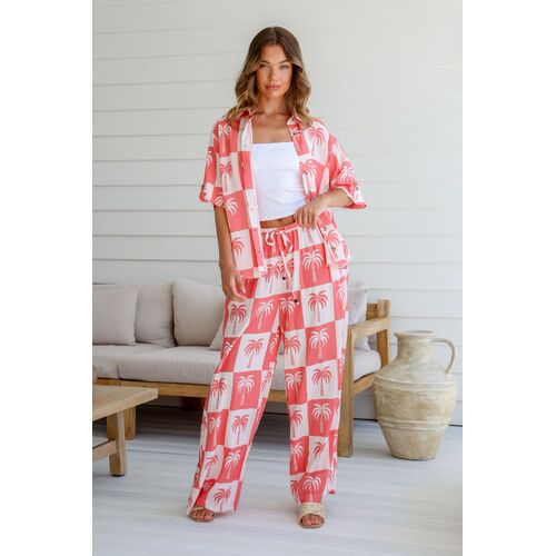 Miss Marlow Palm Shirt - Melon