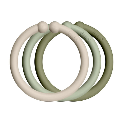 Bibs Link Loops Pack 12 - Vanilla/Sage/Olive