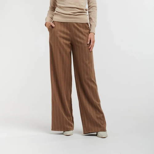 Italian Star Celine Wide Stripe Pant - Caramel [Size: Medium]