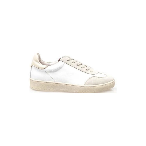 Alfie & Evie Abbie W Leather Sneaker - Cream/White [Size: 38]