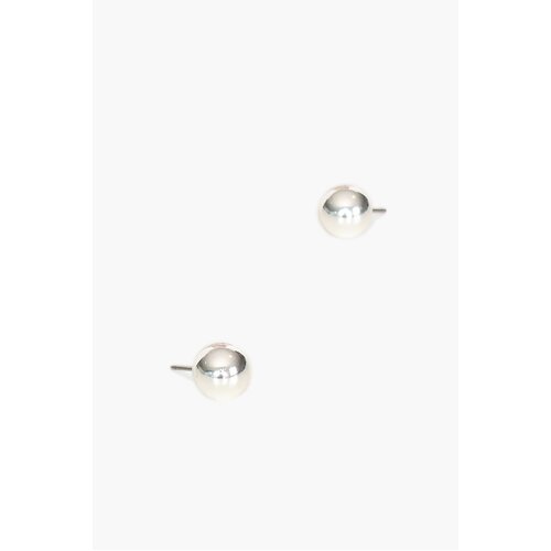 Adorne - 10mm Metal Ball Stud Earring Silver