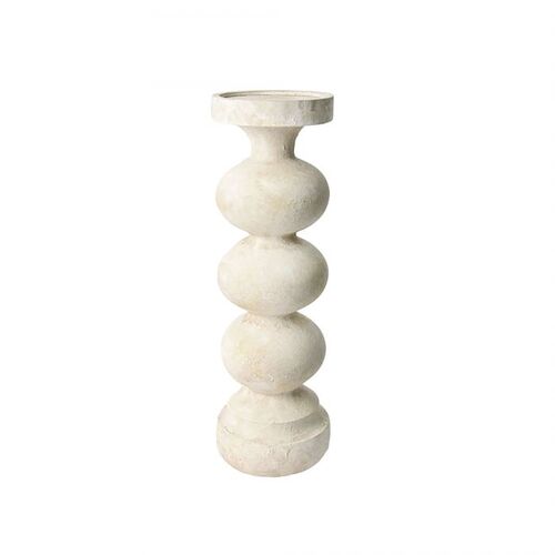 Amalfi Bordon Candleholder 12x12x36.5cm - Beige