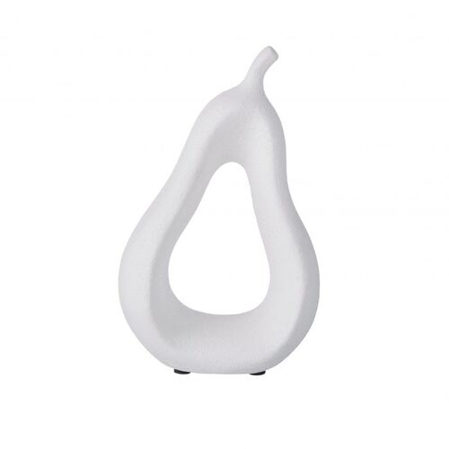 Amalfi Pear Sculpture 14x9x22cm - White