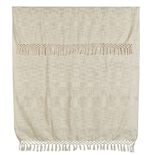 Amalfi Cotton Slub Woven Throw 130x170cm - Natural