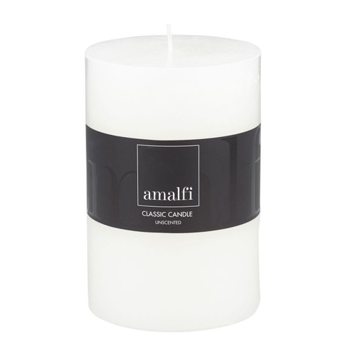 Amalfi Wide Pillar Candle 15cm - White
