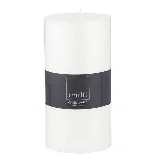 Amalfi Pillar Candle 10x20cm - White