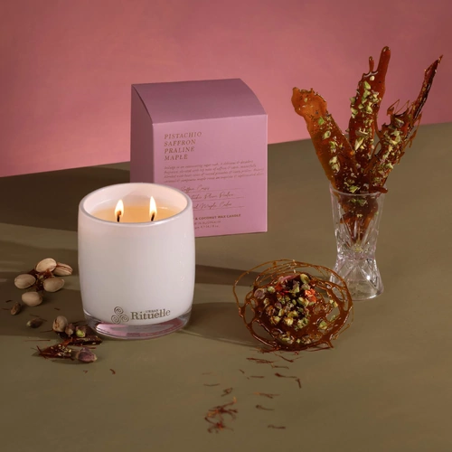 Urban Rituelle Apotheca Soy Candle 400gm - Pistachio, Saffron, Praline, Maple