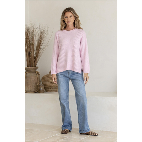 Miss Marlow Oslo Rib Detail Knit - Pink