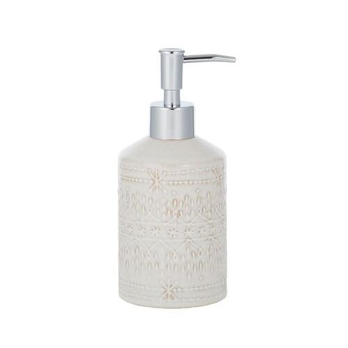 Casa Regalo-Liberty Ceramic Soap Dispenser 8x17.5cm-Natural