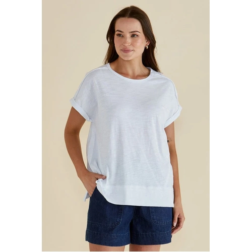 Betty Basics Shirley Short Sleeve Tee - White