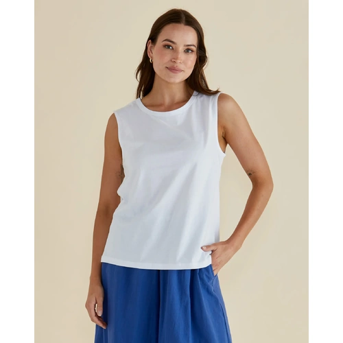 Betty Basics Jordyn Tank - White