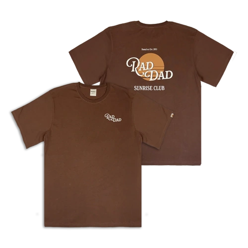 Banabae Rad Dad Sunrise Club Tee - Dark Choc