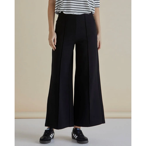 Betty Basics Elodie Wide Leg Ponte Pant - Black [Size: 16]
