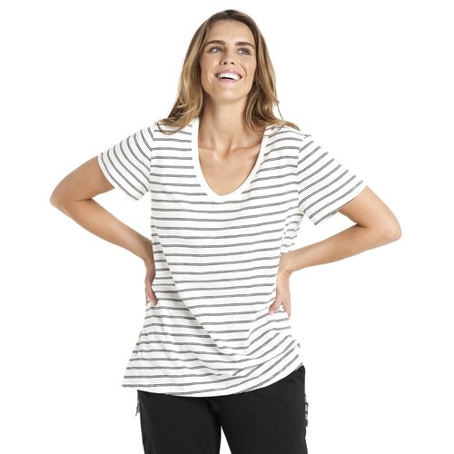 Betty Basics Billie Tee-Black/White Stripe