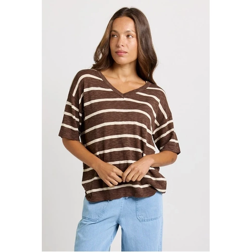 Betty Basics Aries V-Neck Sweater - Chocolate