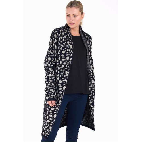 Betty Basics Mia Cardigan - Beige Spot