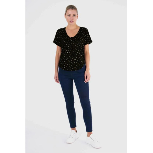 Betty Basics Adelaide Tee - Black Swallow [Size : 8]