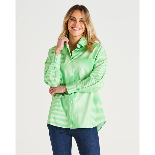Betty Basics Saskia Shirt - Apple Stripe