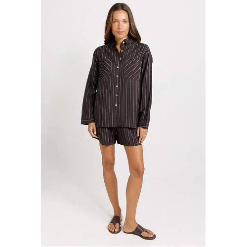 Betty Basics Sorrento Short - Brown Stripe