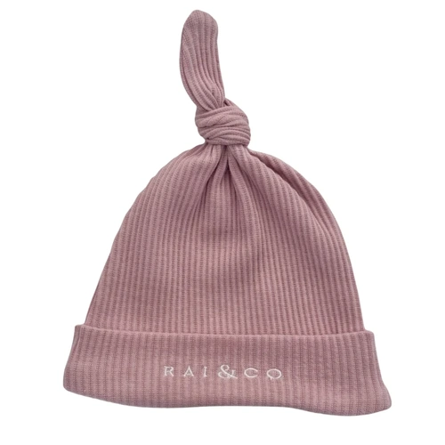 RAI & CO Beanie Ribbed Knotted - Powder Pink