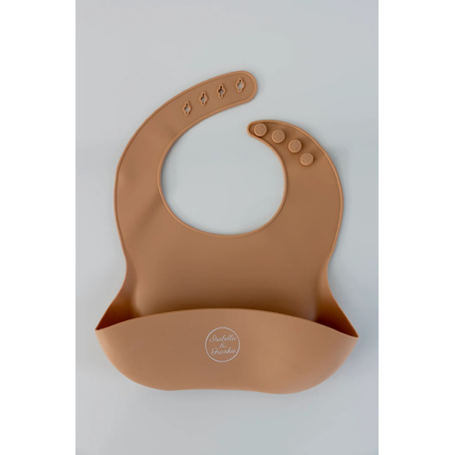 Isabella & Frankie Silicone Bibs - Apricot
