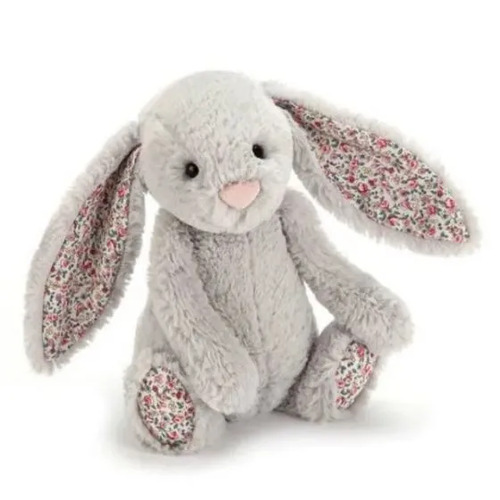 Jellycat Blossom Bashful Silver Bunny - Medium