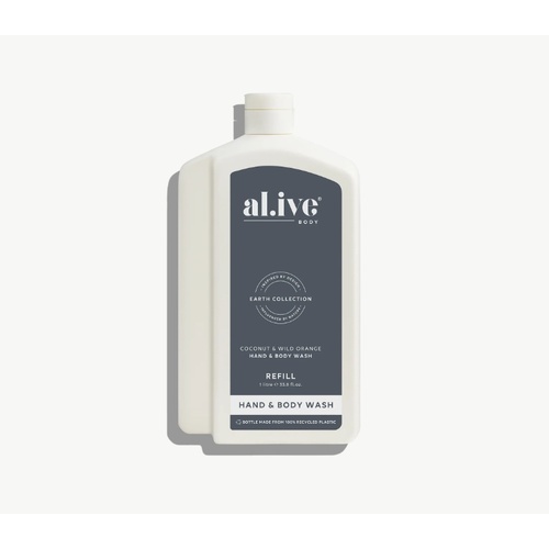 Al.ive Body 1 Litre Wash Refill - Coconut & Wild Orange
