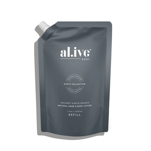 Al.ive Body Hand & Body Lotion Refill 1 Litre - Coconut & Wild Orange