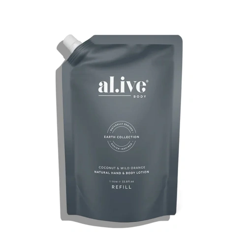 Al.ive Body Hand & Body Lotion Refill 1litre - Coconut & Wild Orange