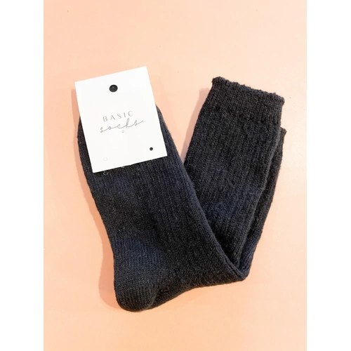 Angels Whisper Angela Winter Thick Crew Socks - Black