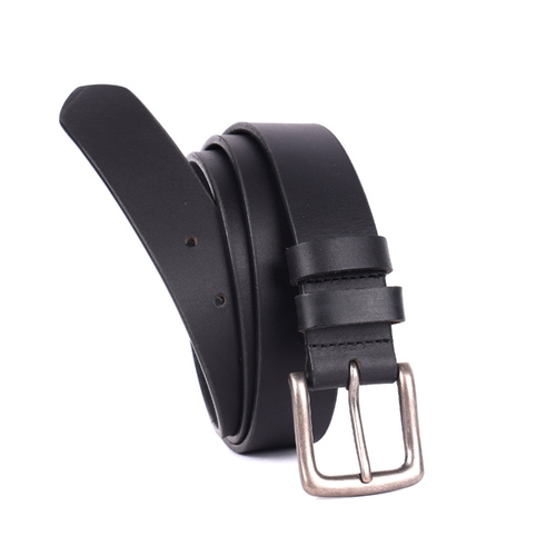 Rugged Hide Leather Belt - Black