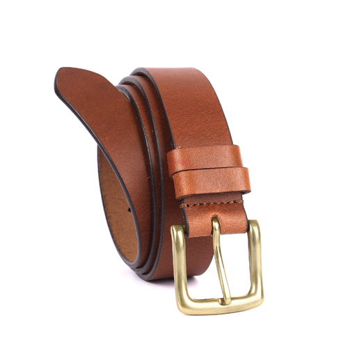 Rugged Hide Leather Belt - Tan
