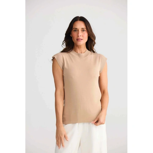 Brave+True Paula Knit Top - Bisque