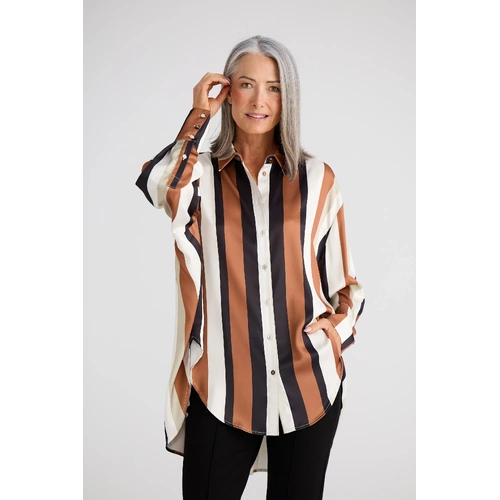 Brave + True Homestead Shirt - Oakley Stripe