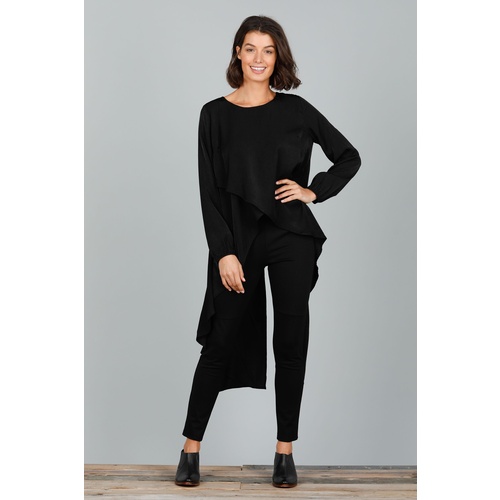 Brave and True L/Sleeve Tori Top [Colour: Black] [Size: XS]