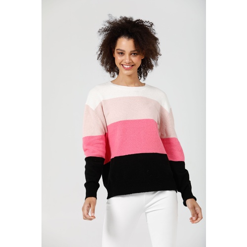 Brave+True-Buckley Knit [Colour: off white,pink,blush,black]