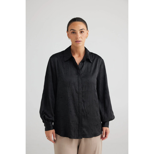 Brave+True Sampson Shirt - Black Crinkle [Size: XLarge]