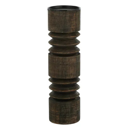 Coast to Coast Vesper Wood Candleholder 9x30cm - Grey