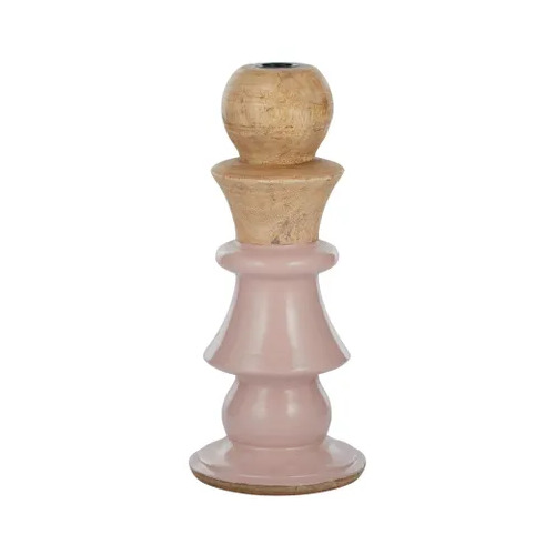Coast to Coast Alexa Wood Candleholder 12x28cm - Pink